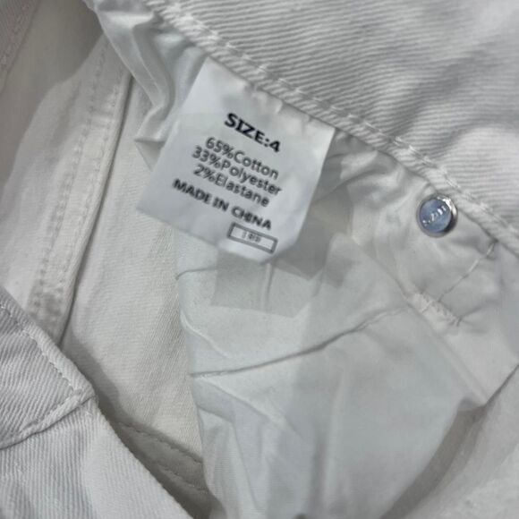 White Wide Leg Jeans Women's SZ 4 NWT - Picture 6 of 8